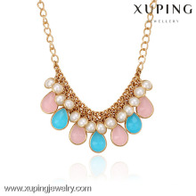 42547-Xuping Gold Necklace Designs Joyería de moda Hot Sales